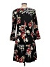 Connected Apparel Floral Black Casual Dress Size 12 - photo 2