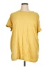 Only Solid Yellow Short Sleeve T-Shirt Size 2X - photo 1