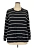 Market and Spruce Stripes Black Pullover Sweater Size 3X - photo 1