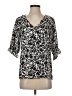Well Worn 100% Recycled Polyester Black Short Sleeve Blouse Size XS - photo 1