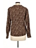 Impressions Animal Print Brown Long Sleeve Button-Down Shirt Size M (estimated) - photo 2