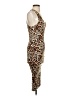 Venus Animal Print Brown Cocktail Dress Size S - photo 4