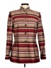 Kasper 100% Polyester Stripes Brown Coat Size 8 - photo 1