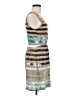 Just Love Stripes Silver Cocktail Dress Size M - photo 4