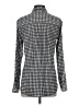 Express Houndstooth Gray Long Sleeve Blouse Size S - photo 2