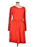 Unbranded Solid Orange Casual Dress Size XL - photo 2
