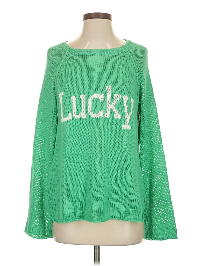 Pre-owned Wooden Ships Pullover Sweater In Green
