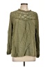 Ann Taylor LOFT 100% Viscose Green Long Sleeve Blouse Size L - photo 1
