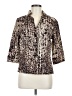 David N Animal Print Ivory 3/4 Sleeve Blouse Size M - photo 1