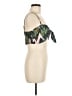 Unbranded 100% Polyester Floral Green Bodysuit Size M - photo 4