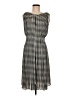 L'Agence 100% Polyester Houndstooth Gray Black Casual Dress Size 6 - photo 1