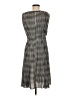 L'Agence 100% Polyester Houndstooth Gray Black Casual Dress Size 6 - photo 2