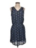 Aqua 100% Polyester Print Blue Casual Dress Size S - photo 1