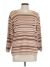 Alfred Dunner Stripes Tan Pullover Sweater Size L - photo 1
