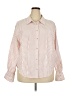 Torrid Stripes Pink Long Sleeve Button-Down Shirt Size 4X Plus (4) - photo 1