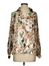 Unbranded 100% Polyester Floral Tan 3/4 Sleeve Blouse Size S - photo 1