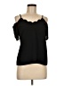 Monteau Black Short Sleeve Top Size M - photo 1