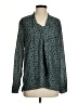 Acevog 100% Polyester Polka Dots Teal Long Sleeve Blouse Size S - photo 1