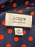 J.Crew Collection 100% Silk Polka Dots Orange 3/4 Sleeve Silk Top Size XXS - photo 7