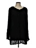 Neiman Marcus 100% Rayon Black Long Sleeve Blouse Size L - photo 1