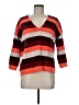 Express Stripes Orange Pullover Sweater Size M - photo 1