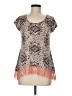 No Comment Pink Short Sleeve Blouse Size M - photo 1