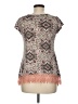 No Comment Pink Short Sleeve Blouse Size M - photo 2