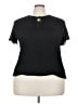 Nicola 100% Polyester Black Short Sleeve Blouse Size 3X - photo 1
