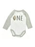 Assorted Brands Graphic Silver Gray Long Sleeve Onesie Size 12-18 mo - photo 1