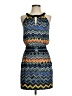 BCBGMAXAZRIA Chevron-herringbone Blue Casual Dress Size XS - photo 1
