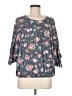 Time and Tru Gray 3/4 Sleeve Blouse Size M - photo 1