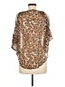 Staring at Stars 100% Polyester Animal Print Brown 3/4 Sleeve Blouse Size M - photo 2