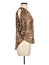 Staring at Stars 100% Polyester Animal Print Brown 3/4 Sleeve Blouse Size M - photo 4