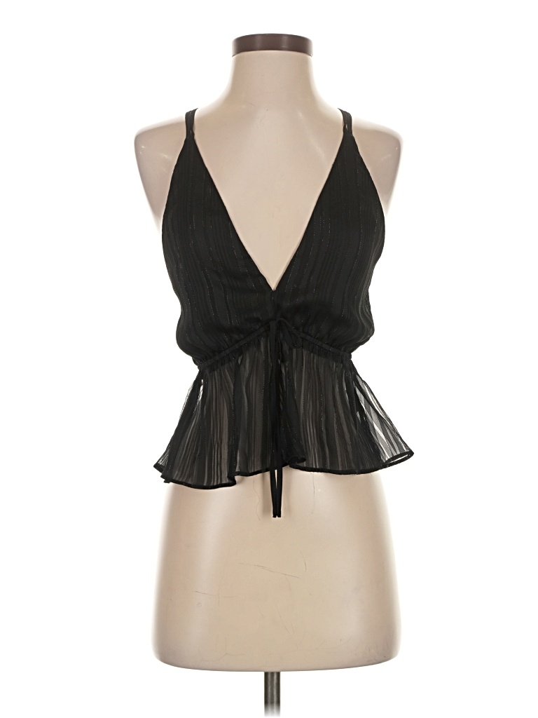 Pre-owned Express Sleeveless Blouse In Black