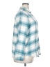 Caslon 100% Rayon Plaid Blue Long Sleeve Button-Down Shirt Size XXL - photo 4