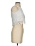 Want and Need 100% Polyester Solid White Silver Sleeveless Blouse Size S - photo 4
