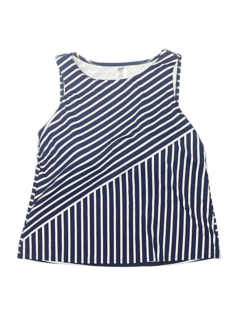Pre-owned Lands' End Swimsuit Top Blue Swimwear