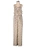 BCBG Paris 100% Polyester Paisley Tan Jumpsuit Size XS - photo 1