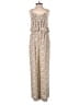 BCBG Paris 100% Polyester Paisley Tan Jumpsuit Size XS - photo 2