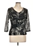 White Stag 100% Polyester Black 3/4 Sleeve Blouse Size L - photo 1