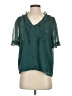Ann Taylor LOFT 100% Polyester Teal Short Sleeve Blouse Size S - photo 1