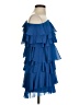 H&M 100% Polyester Blue Cocktail Dress Size 2 - photo 4