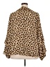 Torrid 100% Polyester Animal Print Brown Long Sleeve Blouse Size 2X Plus (2) - photo 2