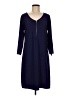 Haani Solid Blue Casual Dress Size M - photo 1