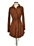 Grifflin 100% Polyester Brown Casual Dress Size S - photo 1