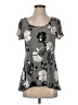 Brittany Black Gray Short Sleeve Top Size P (petite) - photo 1