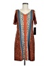 MSK Animal Print Orange Casual Dress Size M (petite) - photo 1