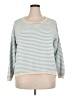 Unbranded 100% Cotton Stripes Teal Pullover Sweater Size 2X - photo 1