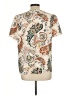 Cato 100% Polyester Paisley Ivory Short Sleeve Blouse Size L - photo 2