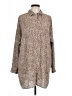 Mazik 100% Polyester Animal Print Brown Long Sleeve Blouse Size L - photo 1